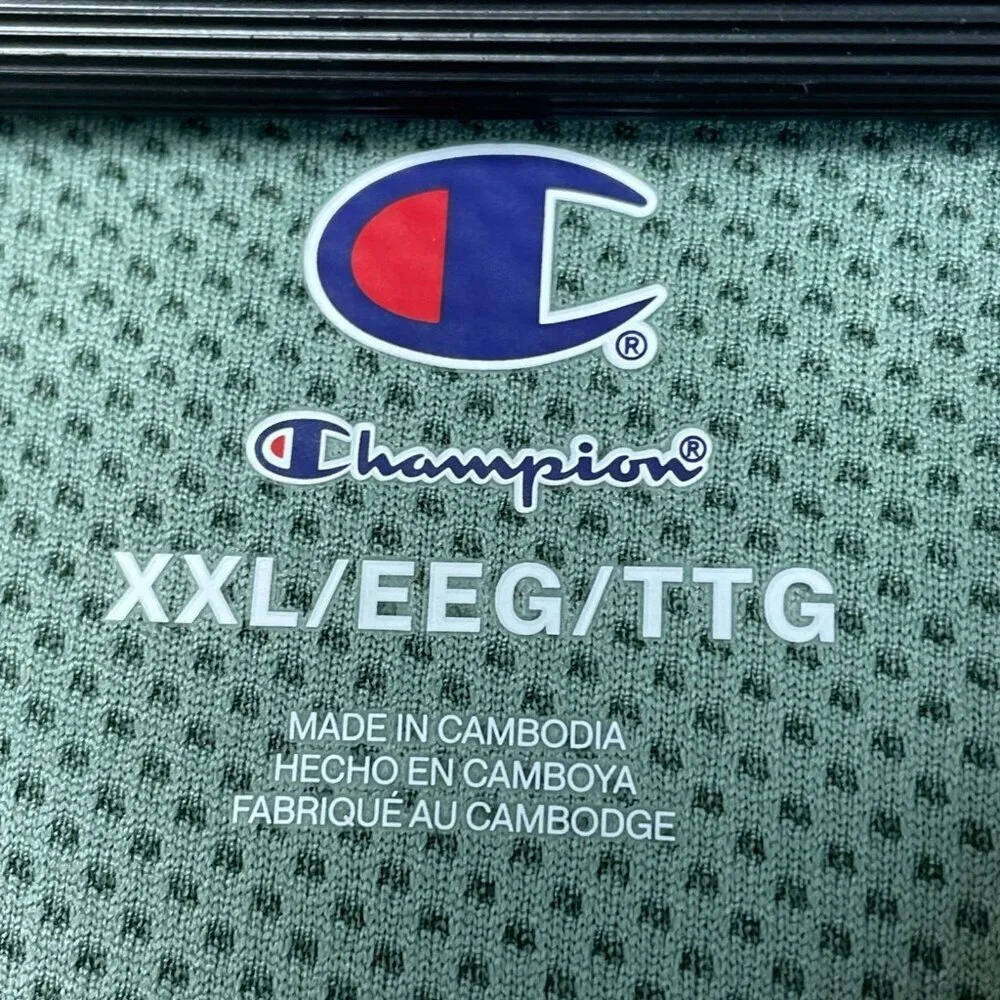 Champion Green Men's XXL Athletic T-Shirt 100% Polyester  K1072